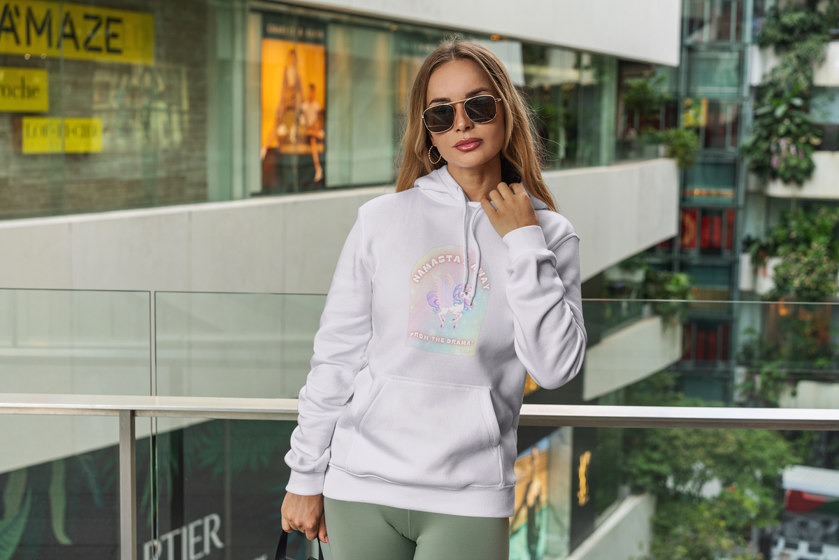 Namastay Away from the Drama - Pastel Unicorn Women Hoodie