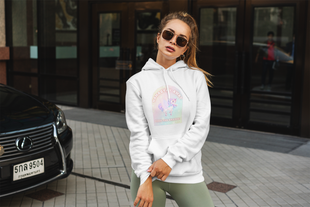 Namastay Away from the Drama - Pastel Unicorn Women Hoodie