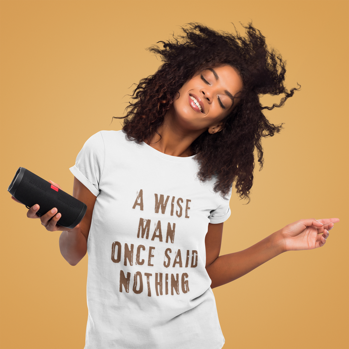 A wise man once said nothing - Women Soft Tee