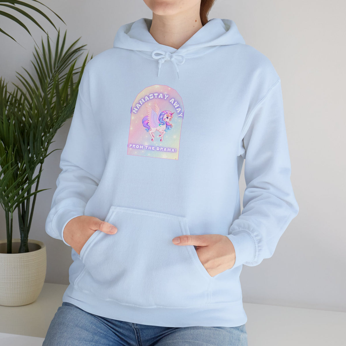 Namastay Away from the Drama - Pastel Unicorn Women Hoodie
